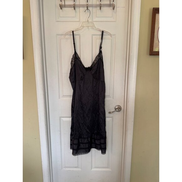 Vintage Unbranded Black Lace Nightgown XL - Picture 2 of 6
